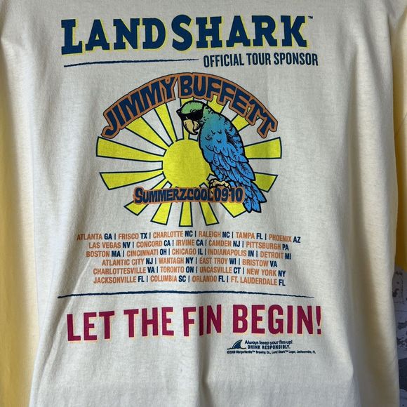 Jimmy Buffett Summerz Cool Tour 2009-10 TShirt LandShark 3XL Front Back Print - Picture 4 of 14
